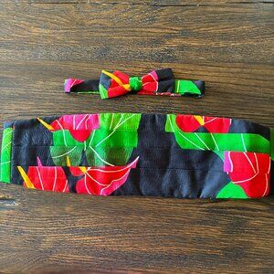 SANTANA – Tuxedo Cummerbund and Bow Tie Set (Tropical)